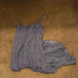 Black and White Flowy Jumpsuit with Spaghetti Straps